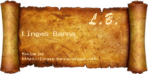Linges Barna névjegykártya